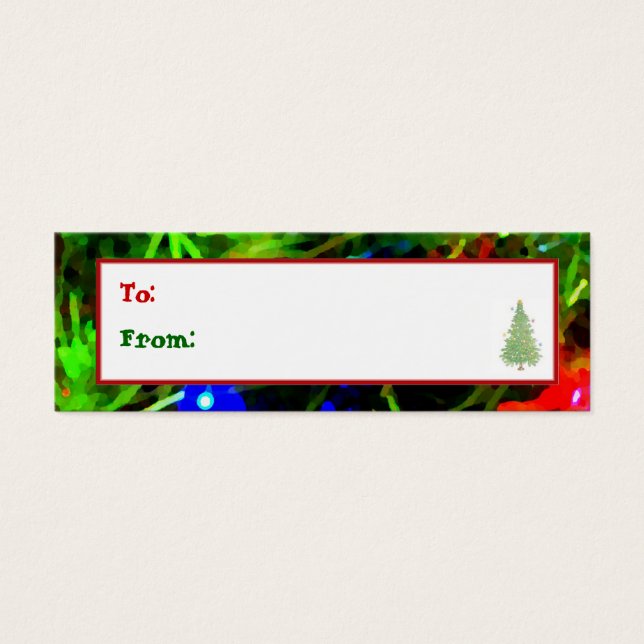 'Feierliche Lichter' Weihnachtsgeschenk-Tag (Vorderseite)