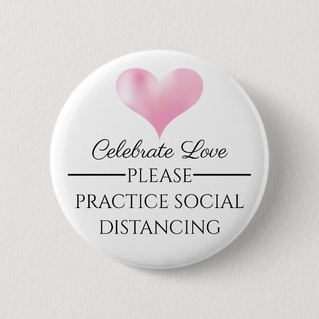 Feierliche Liebe Bitte Hochzeitsfeier Button (Vorderseite)