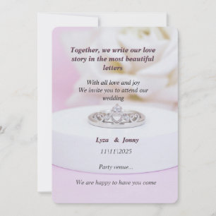 "Feierliche Liebe: Elegante Einladung zur Hochzeit