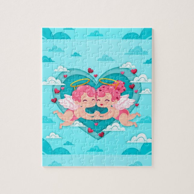 Feierliche Liebe Herz Puzzle (Vertikal)