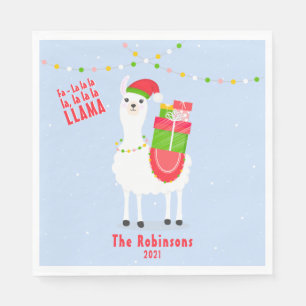 Feierliche Llama Weihnachten Serviette