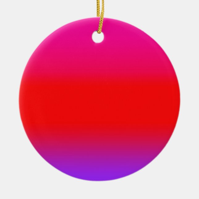 Feierliche Magenta Red Lila Ombre Keramik Ornament (Vorne)