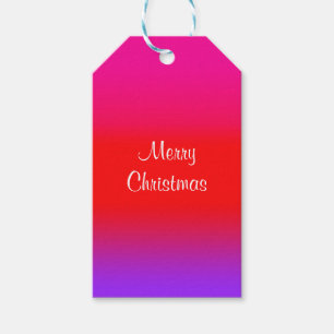 Feierliche Magenta Rot Lila Ombre Gradient Muster Geschenkanhänger