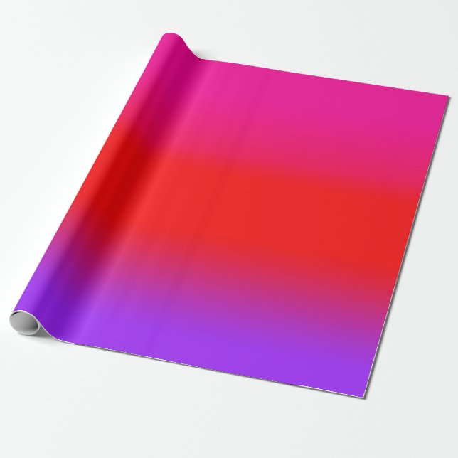 Feierliche Magenta Rot Lila Ombre Gradient Muster Geschenkpapier (Ungerollt)