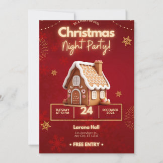 "Feierliche Magie: Eine verzauberte Weihnachtsfeie Einladung