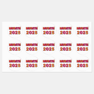 Feierliche "NAVRATRI 2025" Farbige Typografie Etiketten