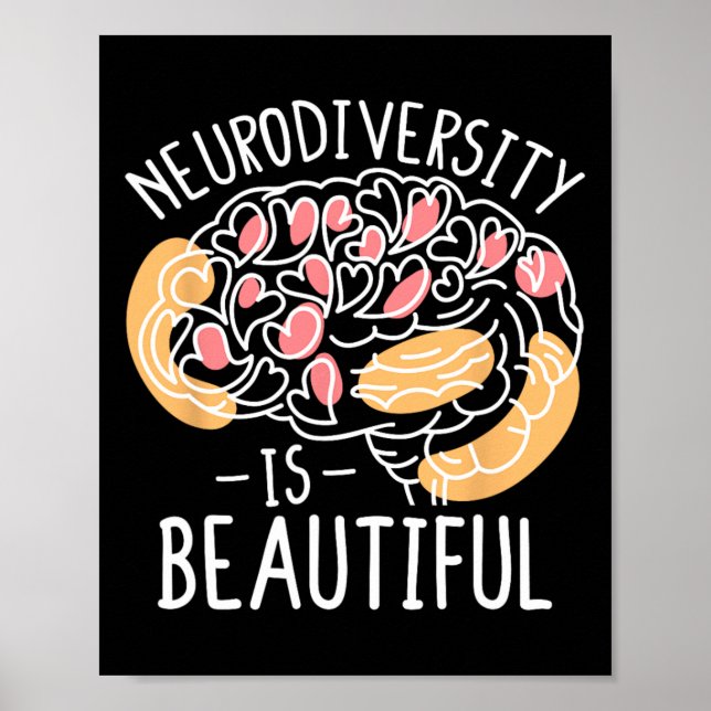 Feierliche Neurovielfalt ist schön Poster (Vorne)