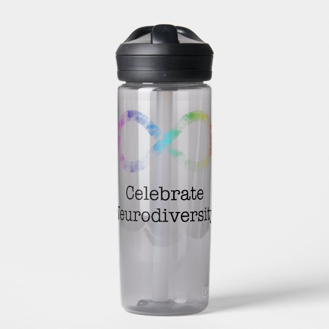 Feierliche Neurovielfalt Trinkflasche (Vorderseite)