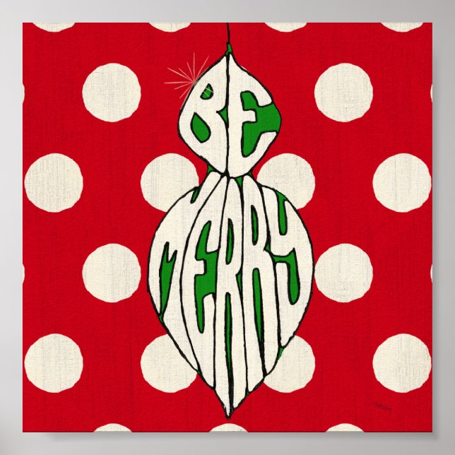 Feierliche Ornament sei fröhlich Poster (Vorne)