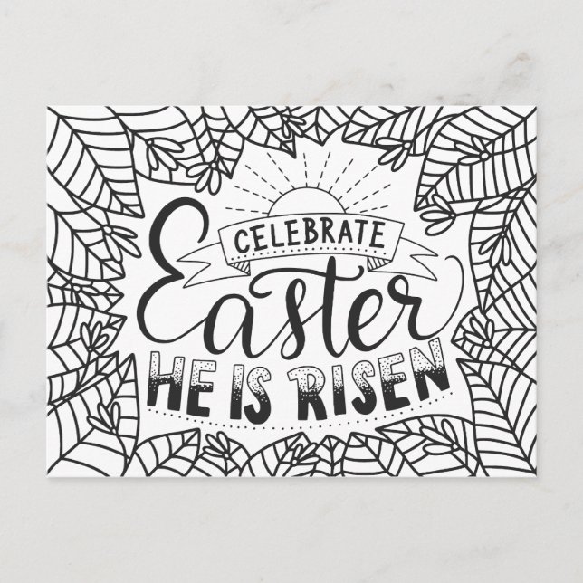 Feierliche Osteraufstehung Postkarte (Vorderseite)