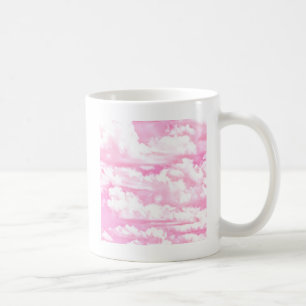 Feierliche Pastel Pink glückliche Wolken Tasse