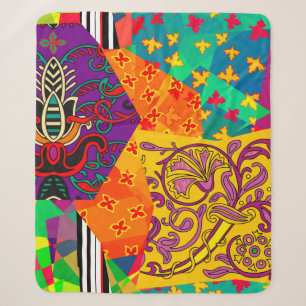 Feierliche Patchwork in indianisch, türkisch, ital Sherpadecke