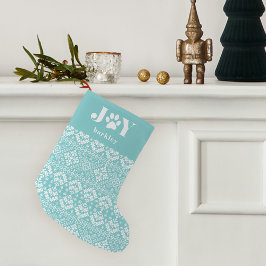 Feierliche Paws | Personalisiertes Tier Kleiner Weihnachtsstrumpf