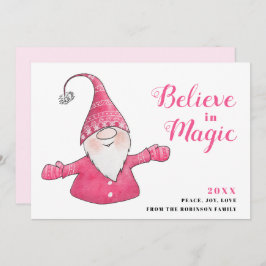 Feierliche Pink Weihnachten Niedlich Gnome Glauben