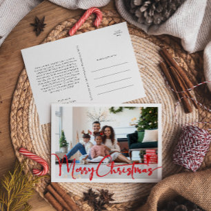 Feierliche Red Script frohe Weihnachten Jahr in Üb