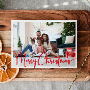 Feierliche Red Script frohe Weihnachten Jahr in Üb