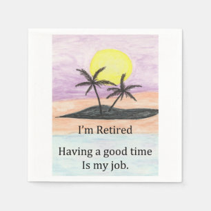 Feierliche Rente - Gute Zeit Serviette