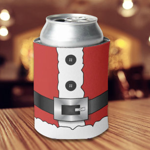 Feierliche Retro Weihnachten Roter Anzug Dosenkühler