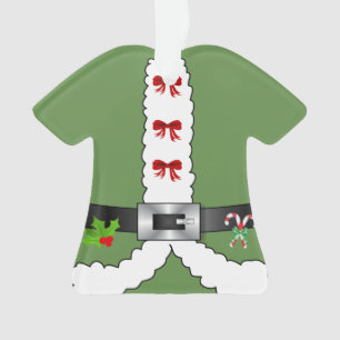 Feierliche Retro Weihnachten Weihnachtsmann Elf Ornament