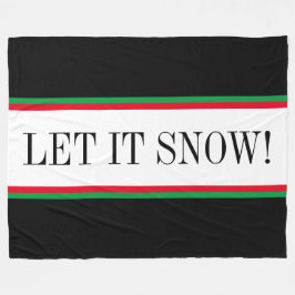 Feierliche Rot Schwarz Weiße Streifen LASSEN ES SC Fleecedecke