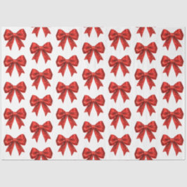 Feierliche Rote Glitzer Coquette Bow Weihnachten Seidenpapier