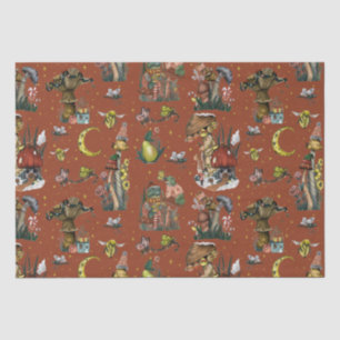 Feierliche Rote Pilze Cotgagecore Frohe Weihnachte Seidenpapier