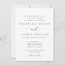 Feierliche Schwarz-Weiß-Hochzeit