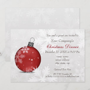 Feierliche Silver Red Corporate Holiday Party Einl Einladung