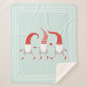 Feierliche skandinavische Weihnachtsgnomes Mint Gr Sherpadecke