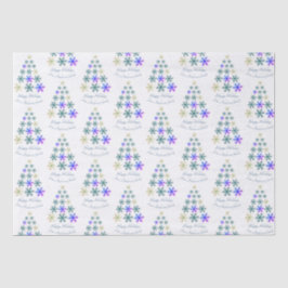 Feierliche Snowflake Weihnachtsbaum Familienurlaub Seidenpapier