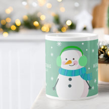 Feierliche Snowman Snowflake Frohe Weihnachten Neu