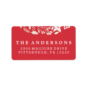 Feierliche Sparkling Florals   Bezeichnung der Fer Adressaufkleber