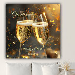 Feierliche Sparkling Weinkeller Acryl Wandkunst<br><div class="desc">Malerei mit Beifall mit zwei Gläsern Sekt. Sie können Ihre eigenen Texte hinzufügen,  z.B. um eine Hochzeit oder ein Jubiläum zu feiern. Individuell für jede Feier.</div>