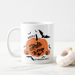 Feierliche Spooky Pumpkins glückliche Halloween Kaffeetasse