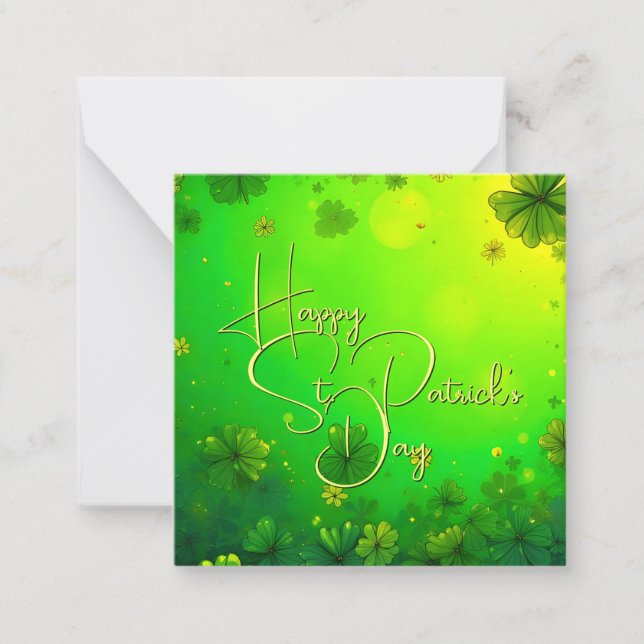 Feierliche St. Patrick's Day Gruß Mitteilungskarte (Vorderseite)