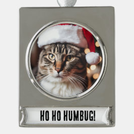 Feierliche Tabby Banner-Ornament Silber