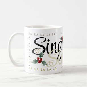 Feierliche Tasse Holly and Hearts FA LA LA Christm
