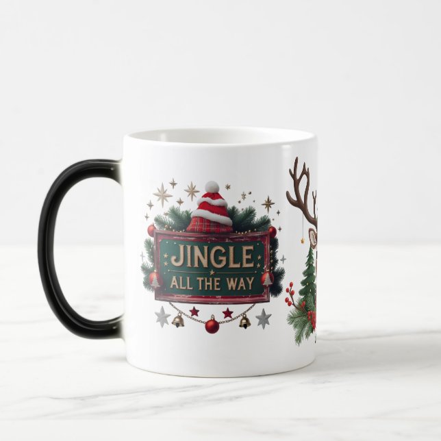 Feierliche Tasse "Jingle All The Way" (Links)