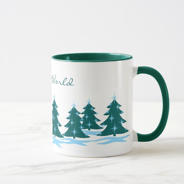 Feierliche Tasse Kaffee Cup Festlicher Weihnachtsb (Rechts)
