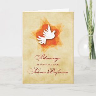 Feierliche Tätigkeit Religiöser Segen Heiliger Gei Karte