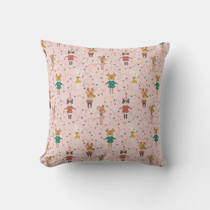 Feierliche Tierfreunde Weihnachtsmuster Kissen