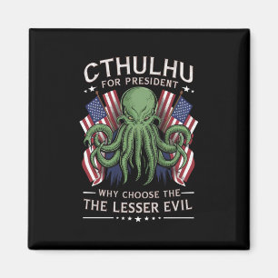 Feierliche Wahlen 2024 Cthulhu für den Präsidenten Magnet