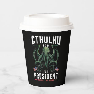 Feierliche Wahlen 2024 Cthulhu für den Präsidenten Pappbecher