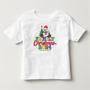 Feierliche Weihnachten der Snowman-Familie Kleinkind T-shirt