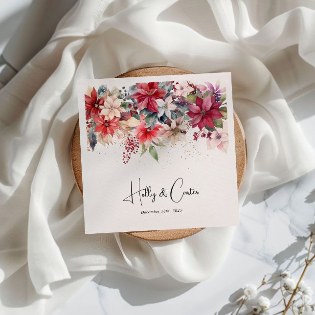 Feierliche Weihnachten Florals Hochzeit Serviette (Von Creator hochgeladen)