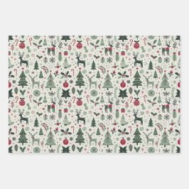 Feierliche Weihnachten Geschenkpapier Set