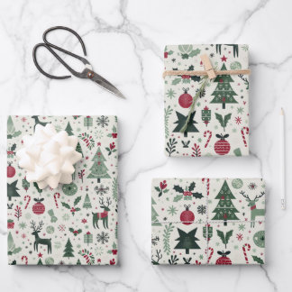Feierliche Weihnachten Geschenkpapier Set