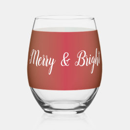 Feierliche Weihnachten im Grünen, Rot Farbe Weinglas Ohne Stiel