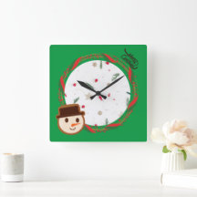 Feierliche Weihnachten im Schneemann Grün