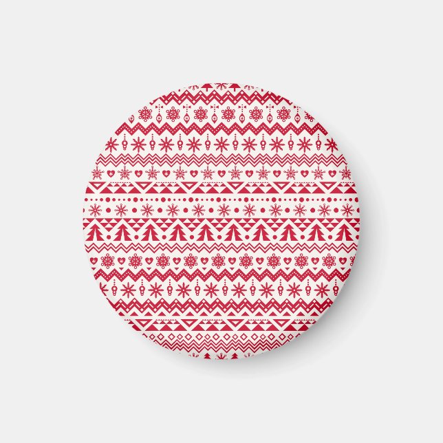Feierliche Weihnachten nahtlos Muster. Magnet (Vorne)